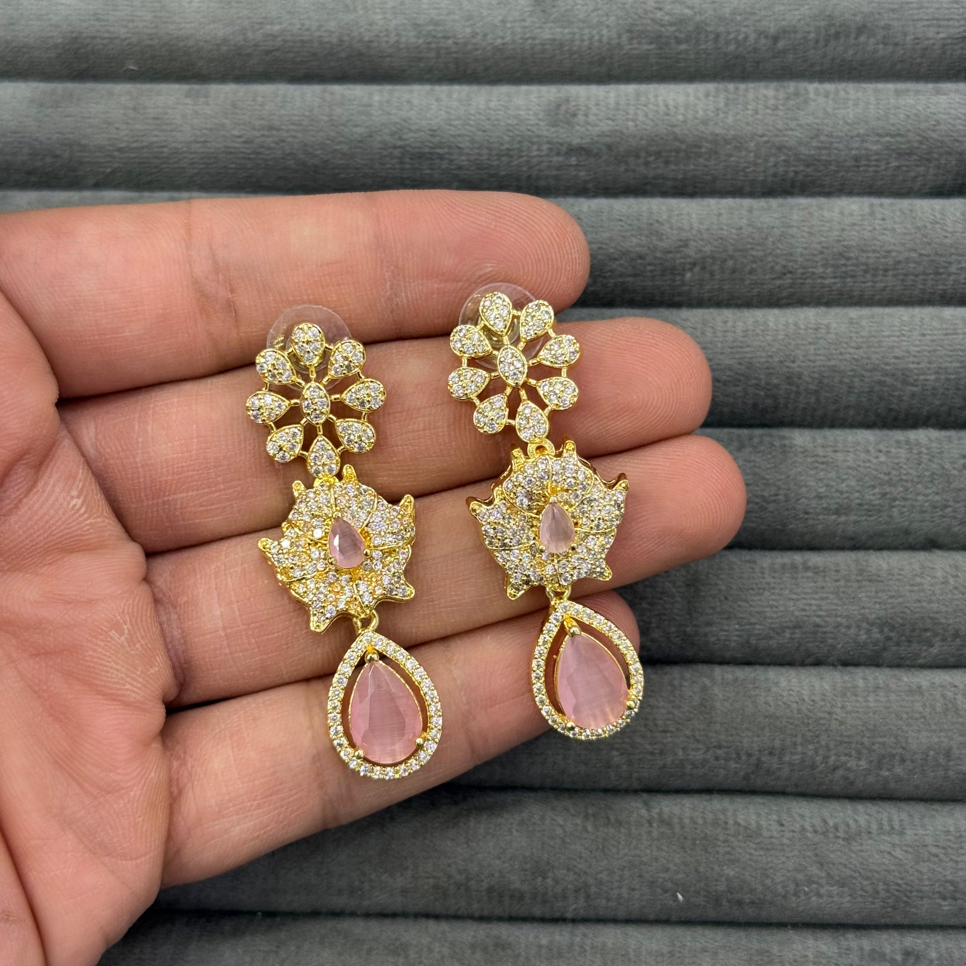 VENETIAN DROP ZIRCON EARRINGS