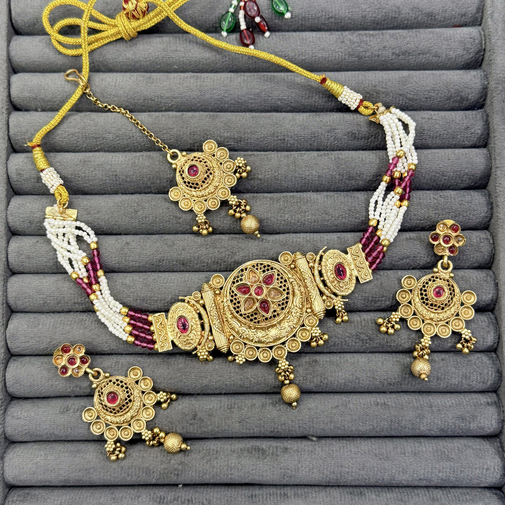VRITT RATNA RAJWARI CHOKER SET