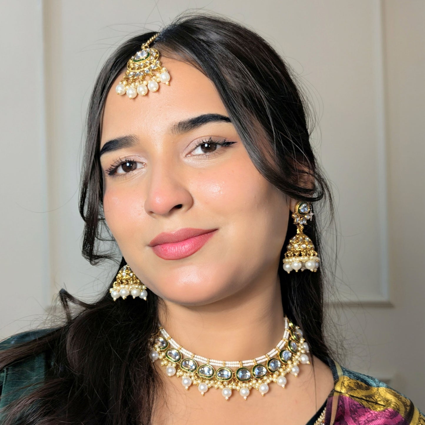 TEARDROP CLUSTER KUNDAN NECKLACES