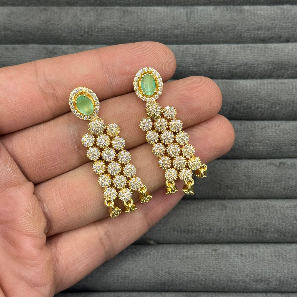 DIAMOND RAIN ZIRCON EARRINGS