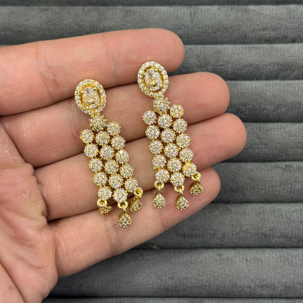 DIAMOND RAIN ZIRCON EARRINGS