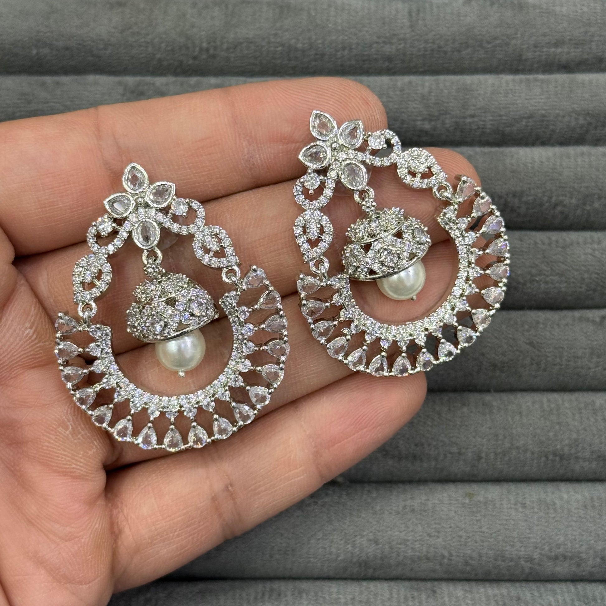 CELESTIAL PEARL ZIRCON EARRINGS