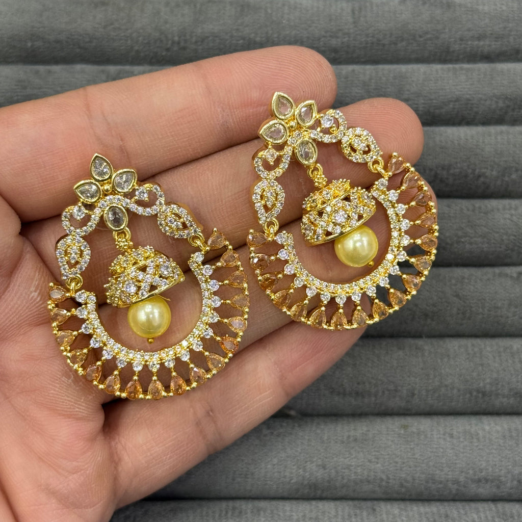 CELESTIAL PEARL ZIRCON EARRINGS