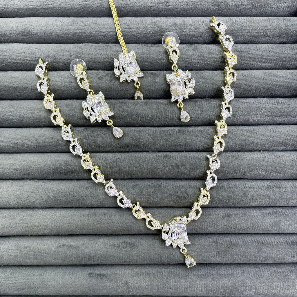FLORAL MARQUISE NECKLACE SET