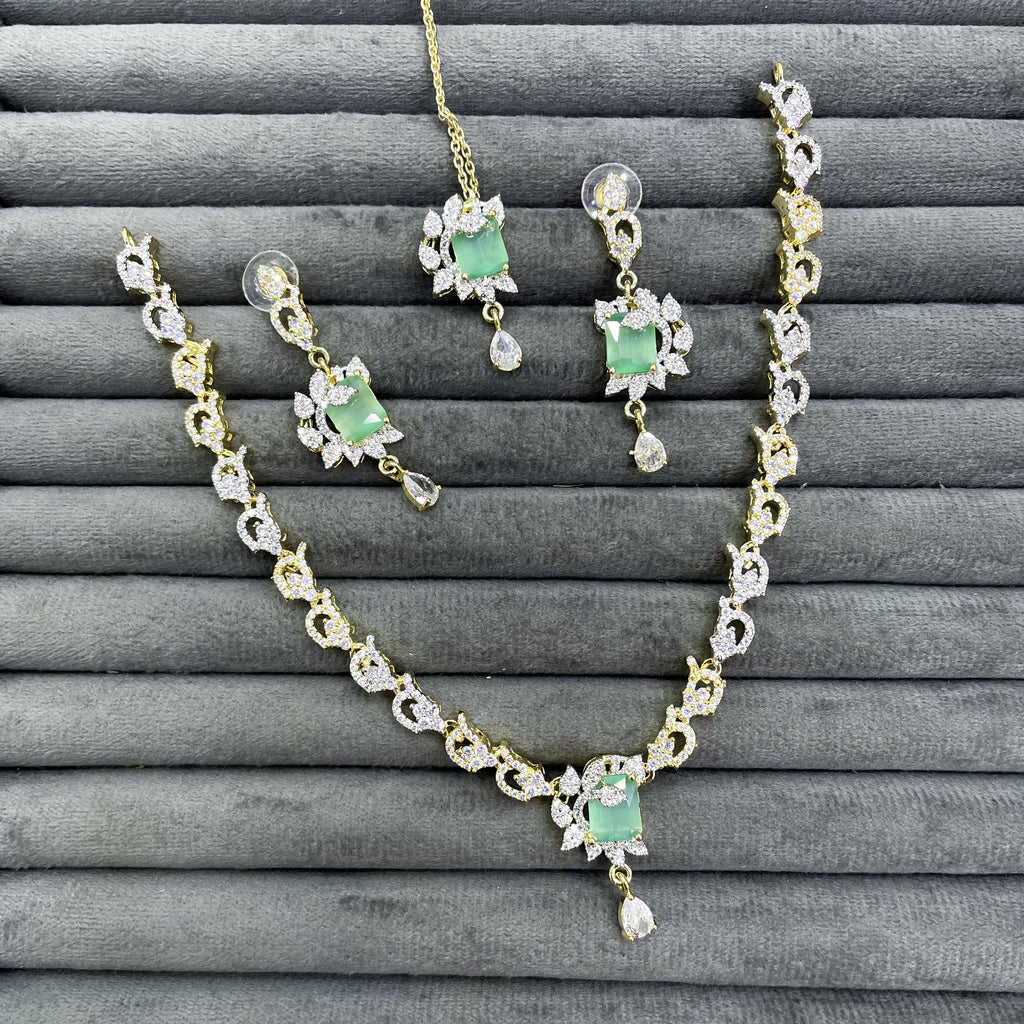 FLORAL MARQUISE NECKLACE SET