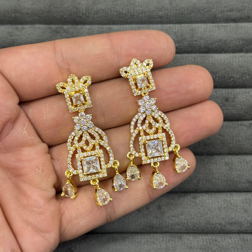 IMPERIAL CROWN ZIRCON EARRINGS