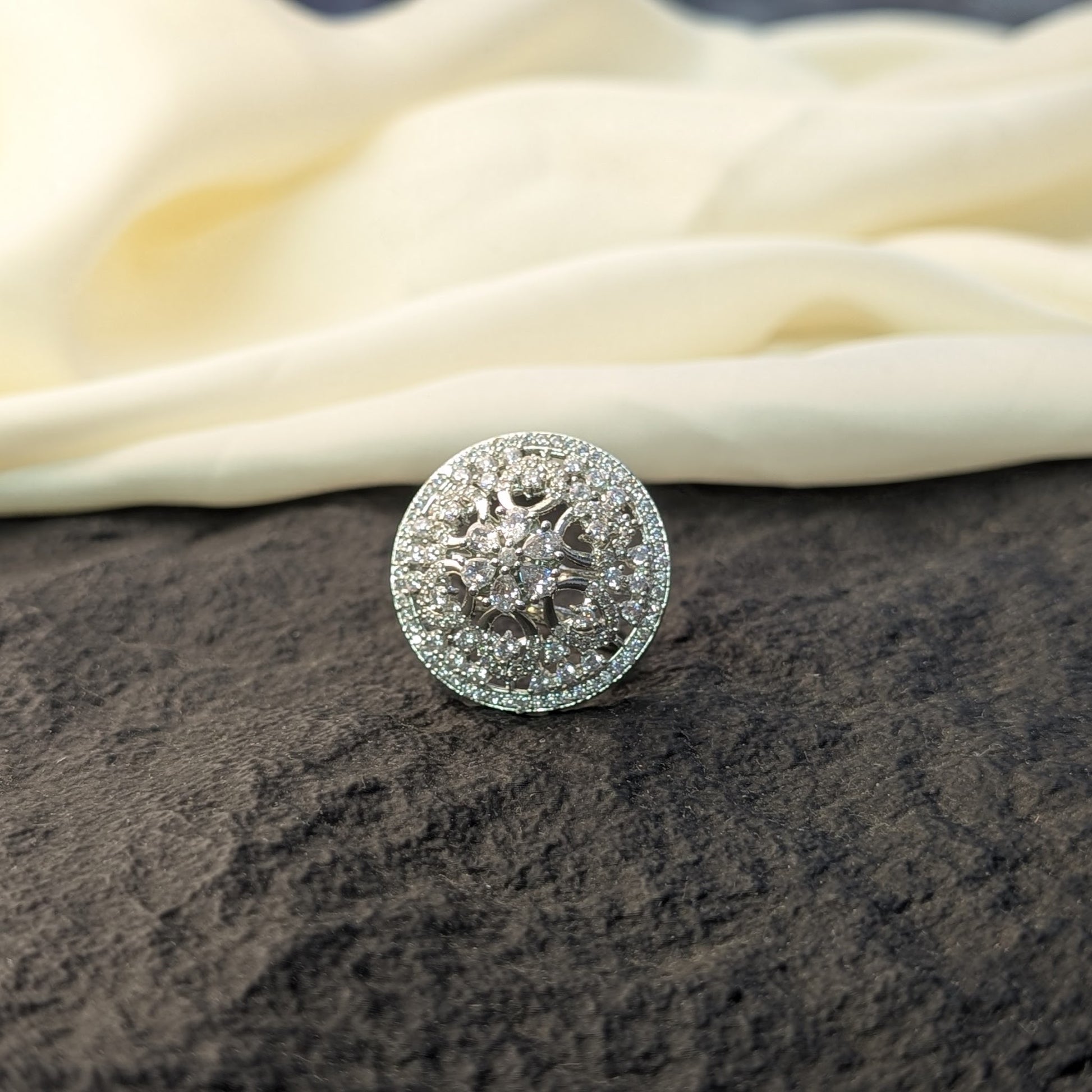 Sunset Coral Zircon Ring