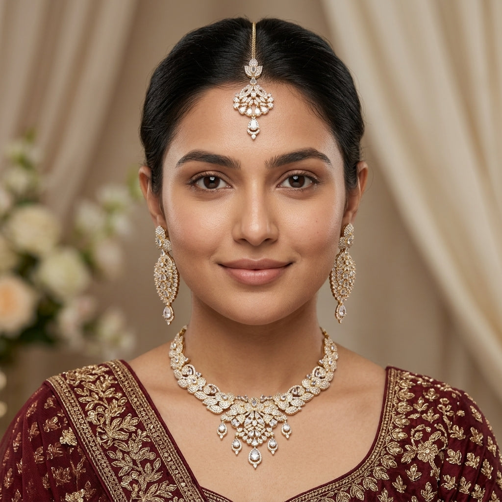 Imperial Bridal Zircon Necklace Set