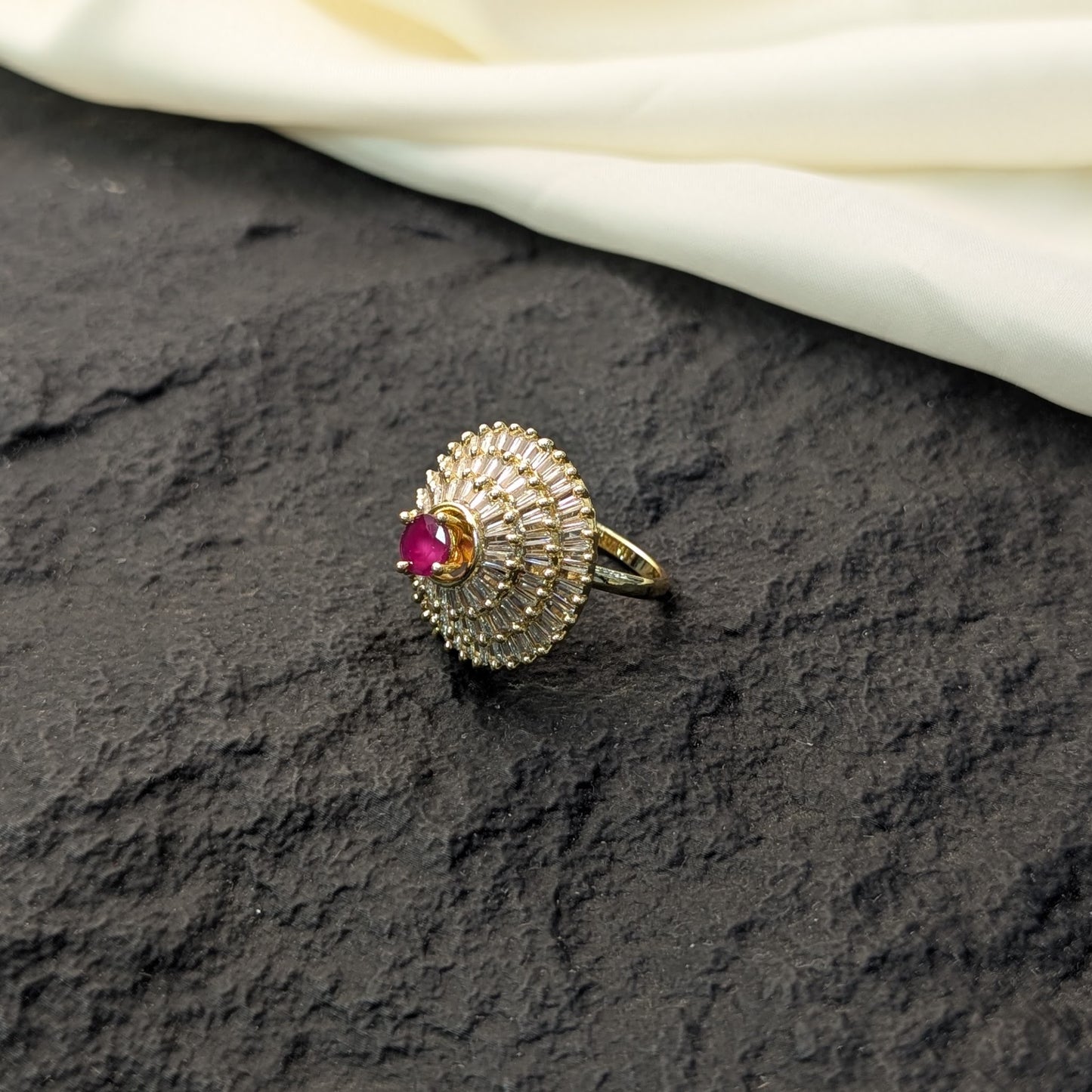 Aqua Marine Zircon Ring