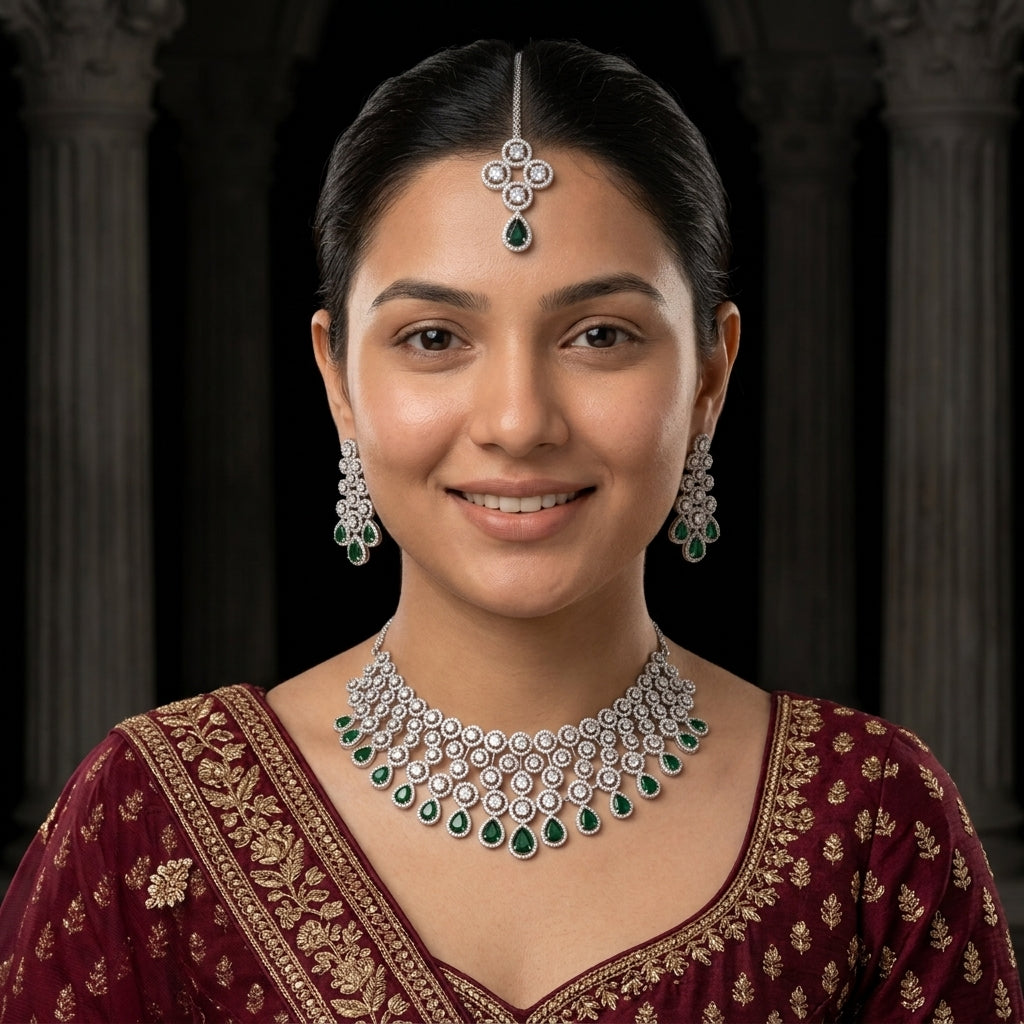 Grandeur Bridal Zircon Necklace Set