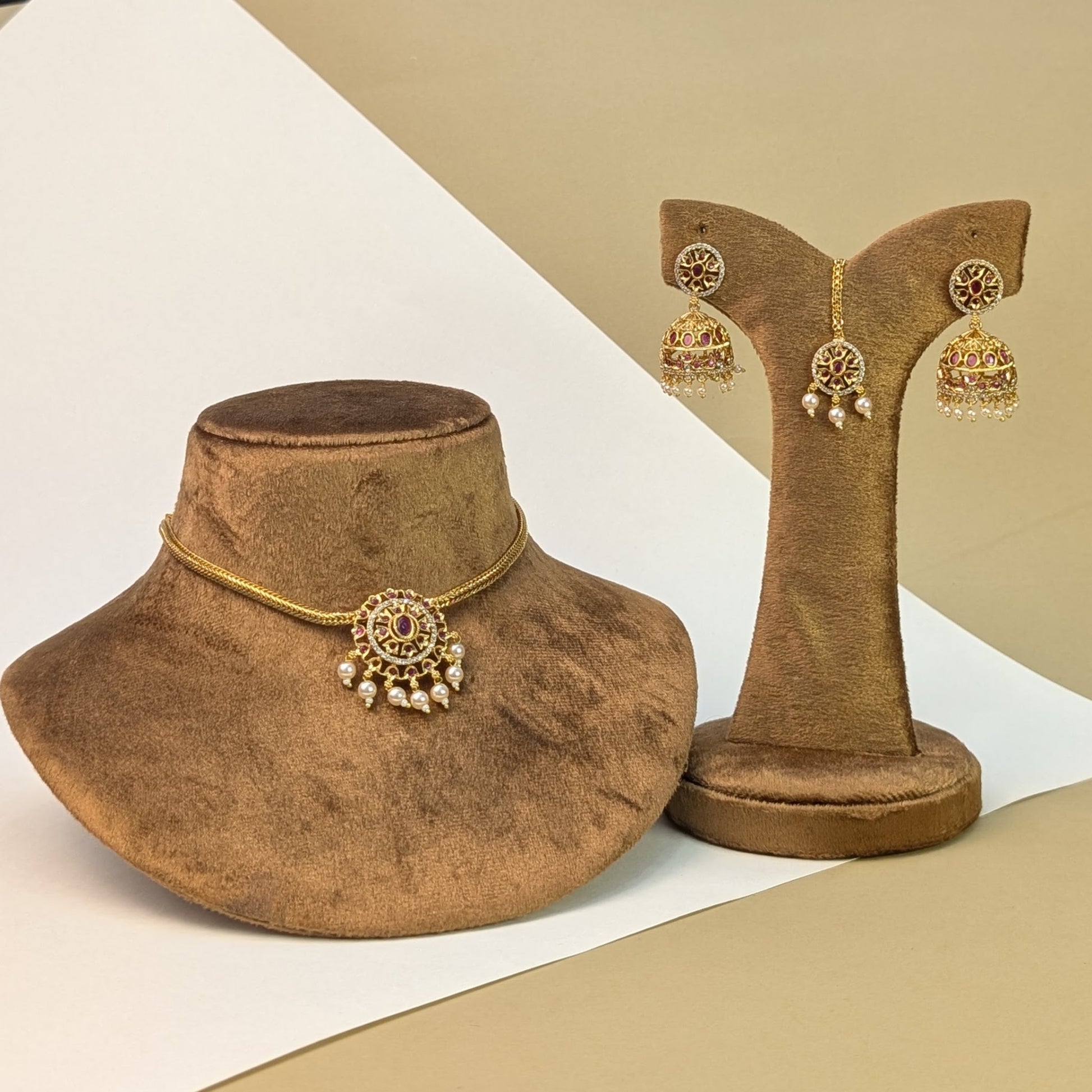 Manga Mango South Indian Rajwadi Necklace Set