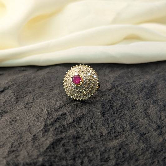 Aqua Marine Zircon Ring