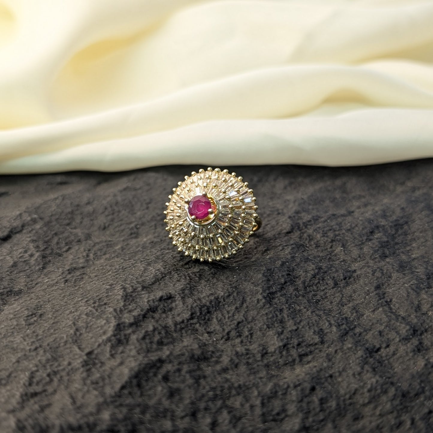 Aqua Marine Zircon Ring