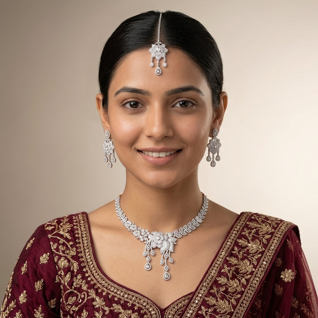 Evangeline Zircon Necklace Set