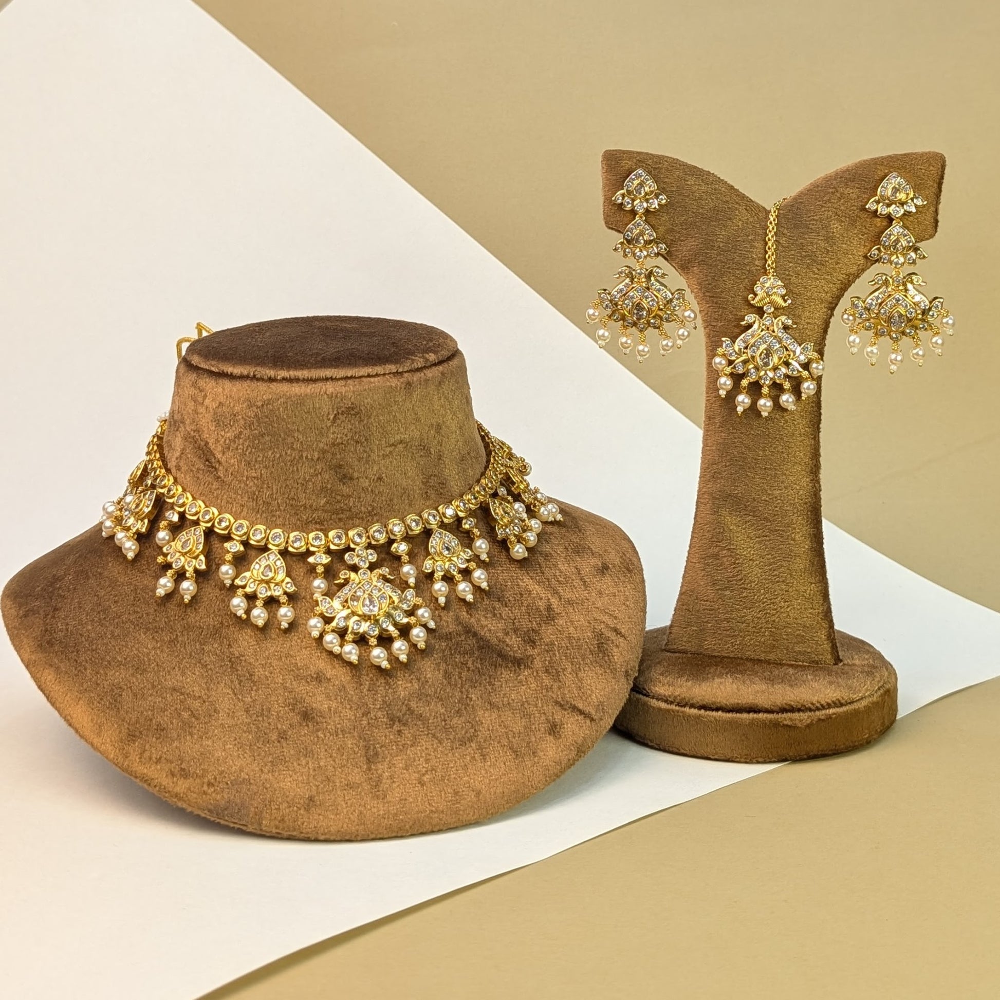 Antique Coin South Indian Rajwadi Necklace Set