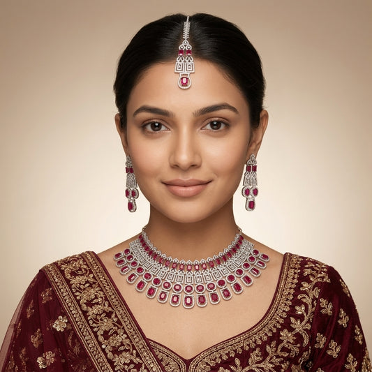 Sovereign Bridal Zircon Necklace Set
