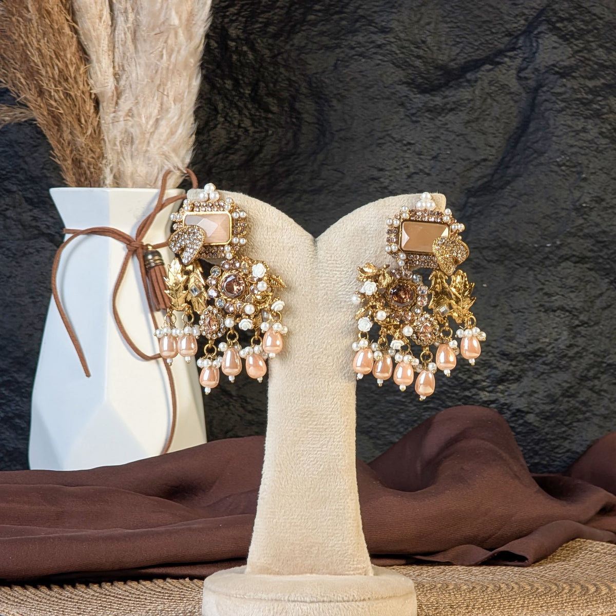 Antique Multicolour Pearl Earrings
