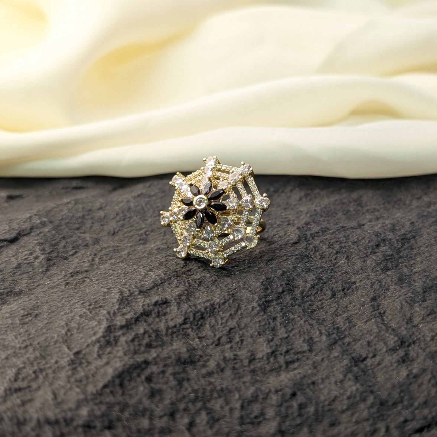 Rose Aurora Zircon Ring