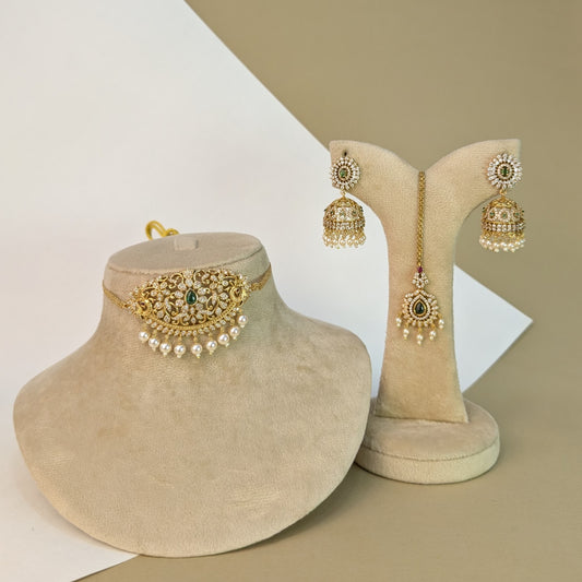 Yali Guardian South Rajwadi Necklace Set