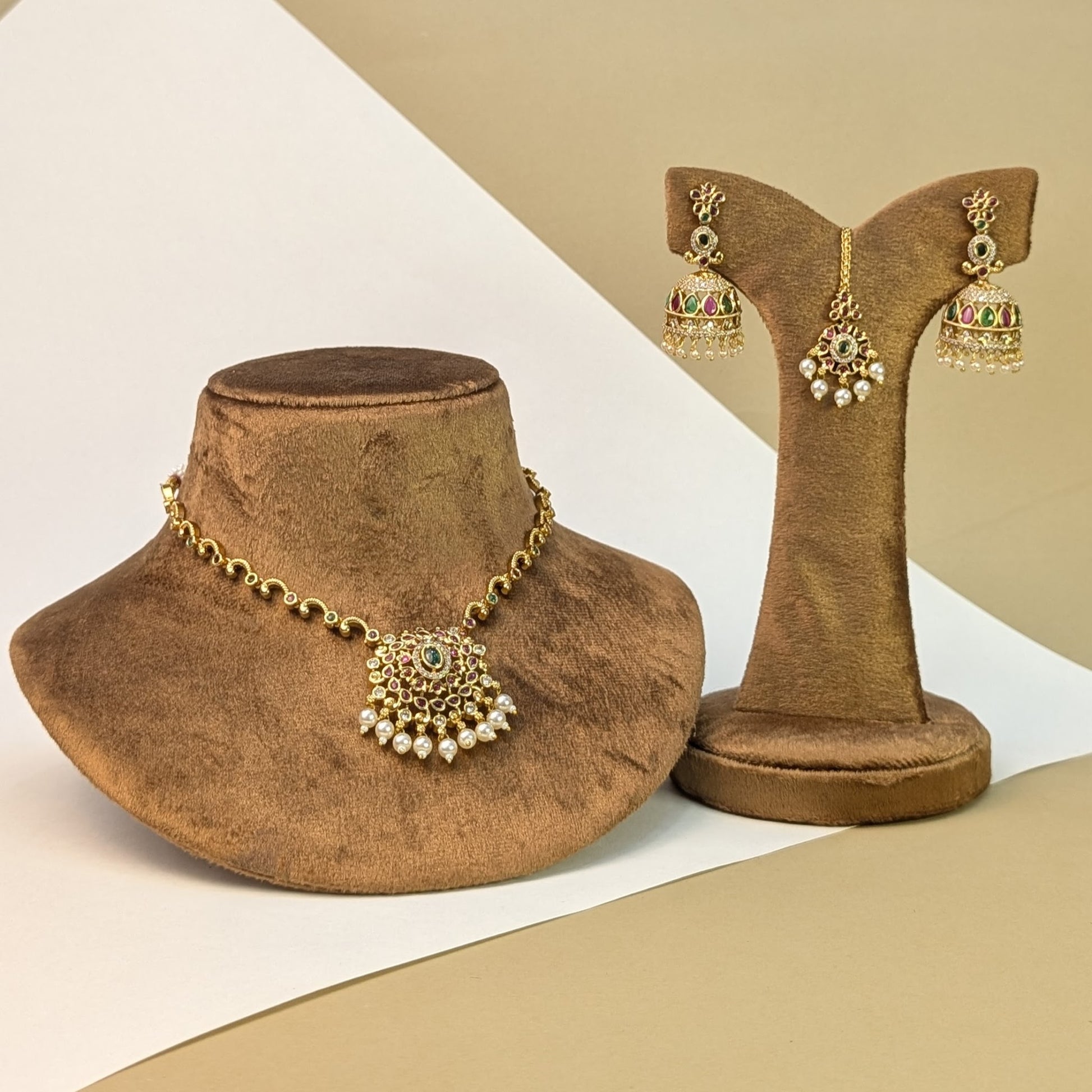 Kasu Malai South Indian Rajwadi Necklace Set