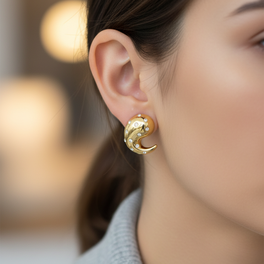 CRYSTAL TEARDROP EARRINGS