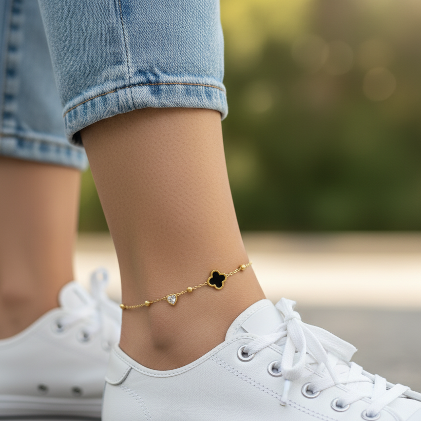 Black Clover Heart Anklet