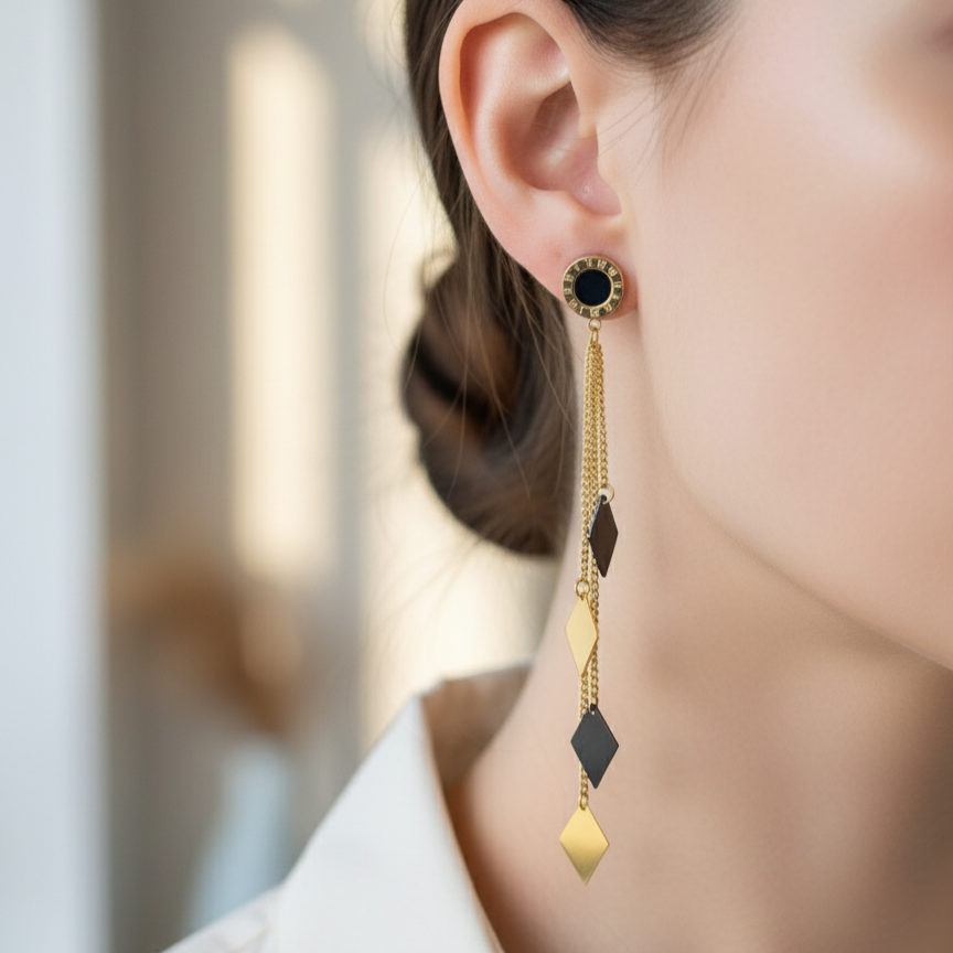 ROMAN DIAMOND DANGLES