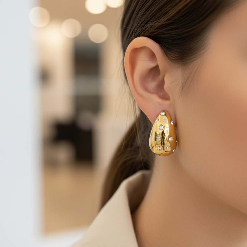 GOLD RAIN DROP EARRINGS