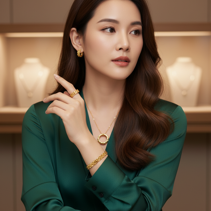 Woven Golden Combo Set