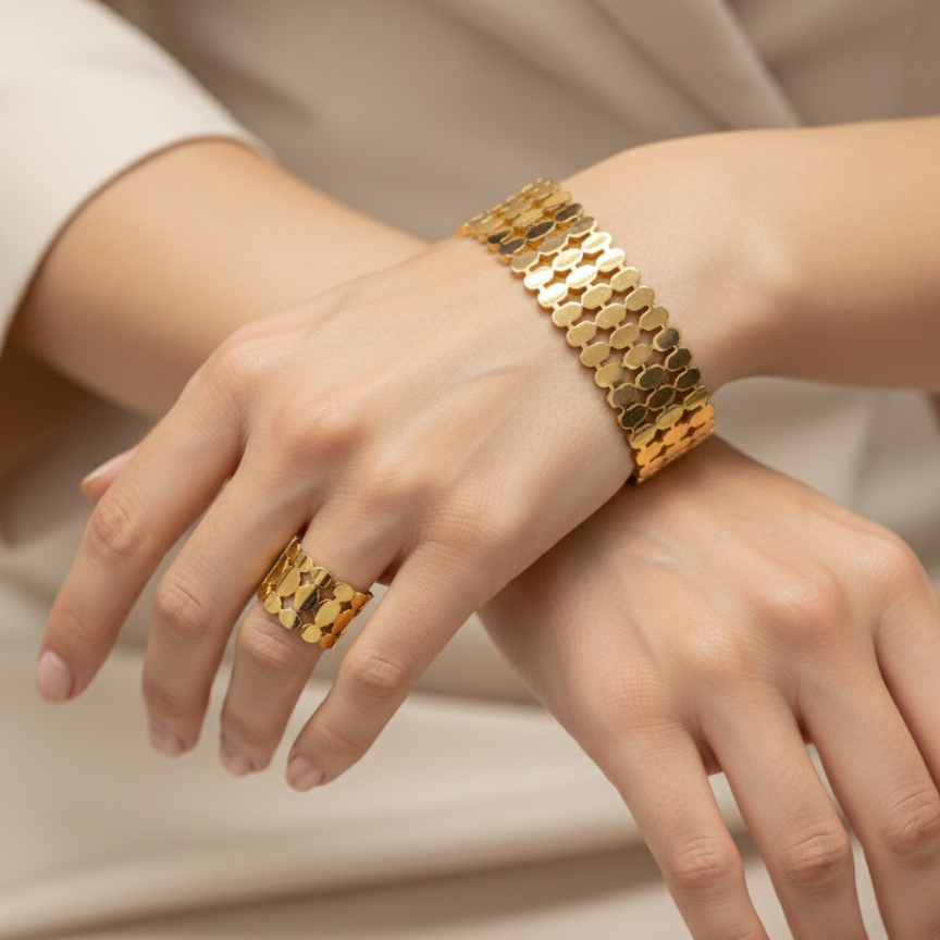 Golden Tile Handcuff