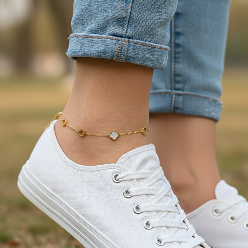 Clover Link Anklet