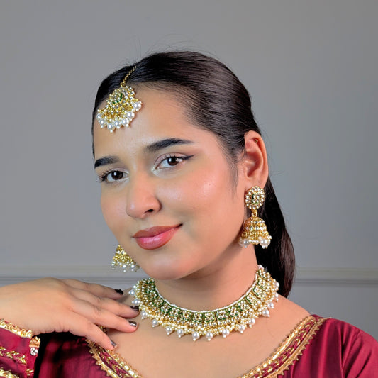 Royal petal kundan necklace