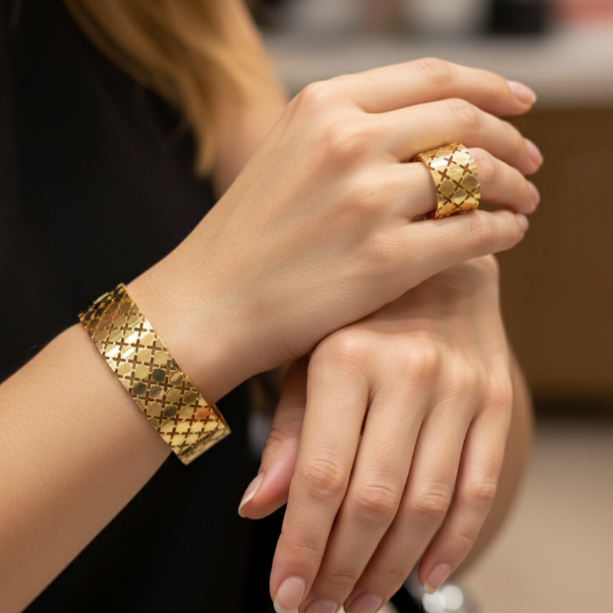 Woven Gold Handcuff