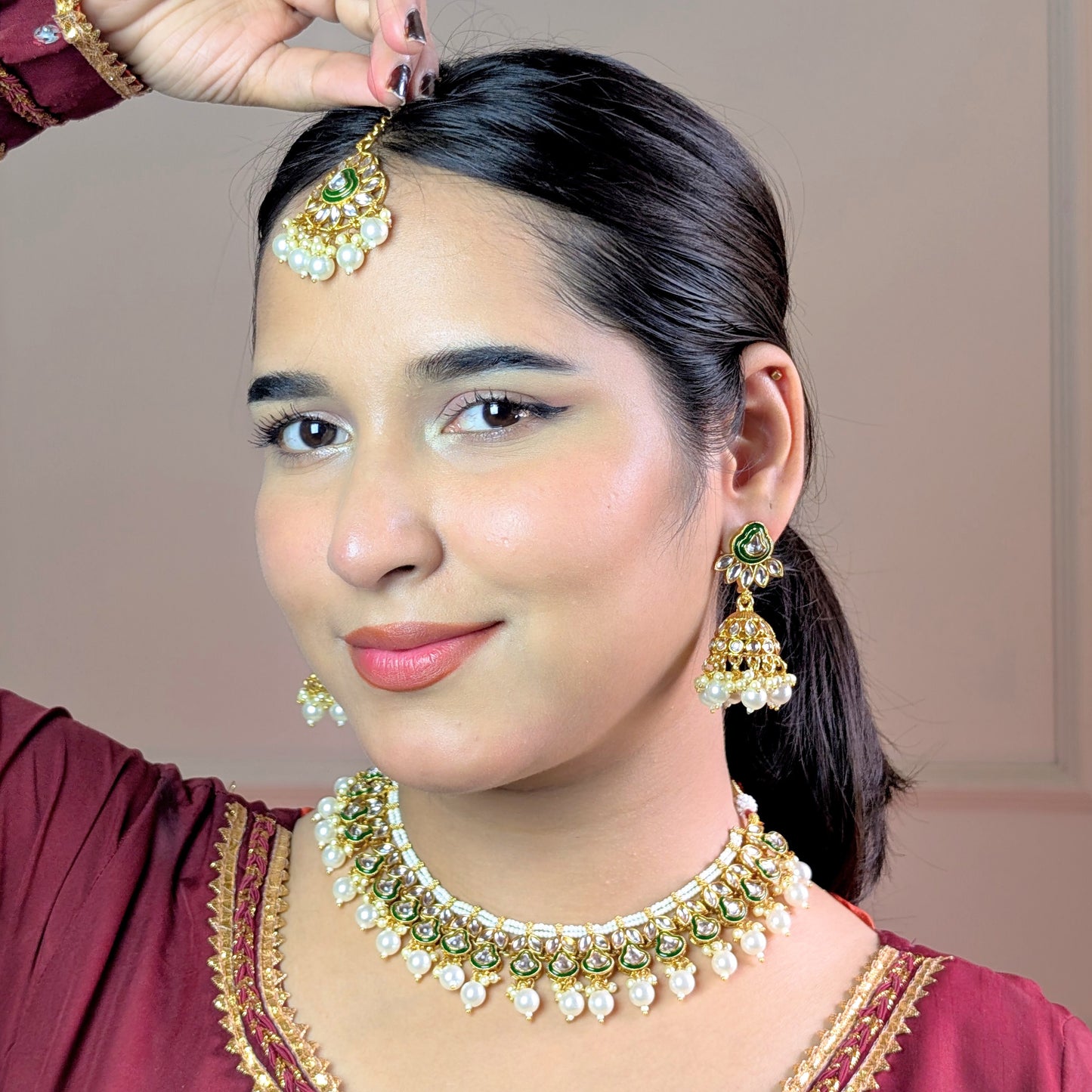 ELITE MANDALA DROP KUNDAN NECKLACES