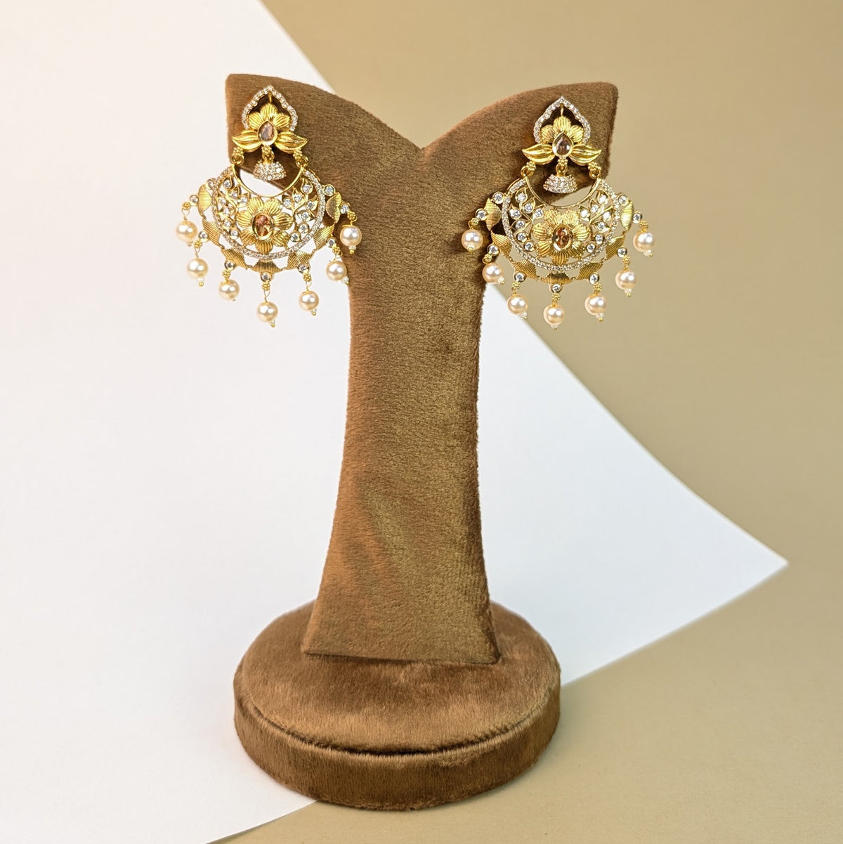 Mahtab Cluster Stone Earrings