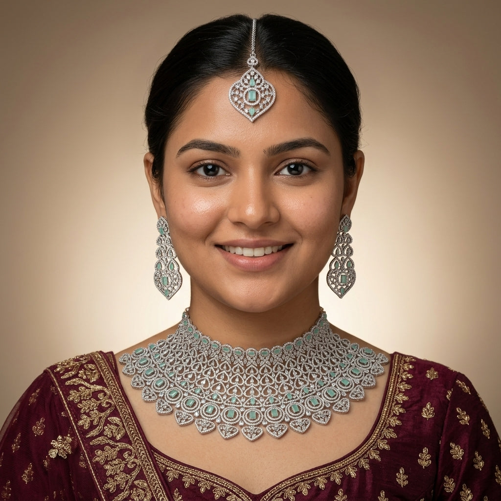 Baroness Bridal Zircon Necklace Set