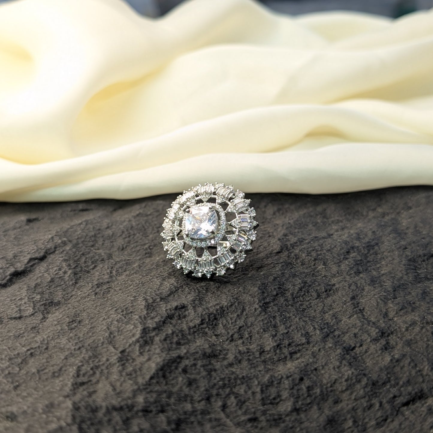 Sapphire Mist Zircon Ring