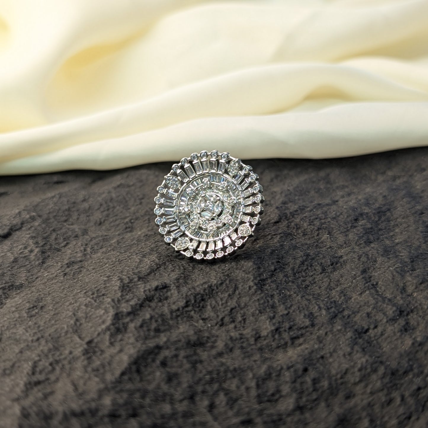Crimson Crown Zircon Ring