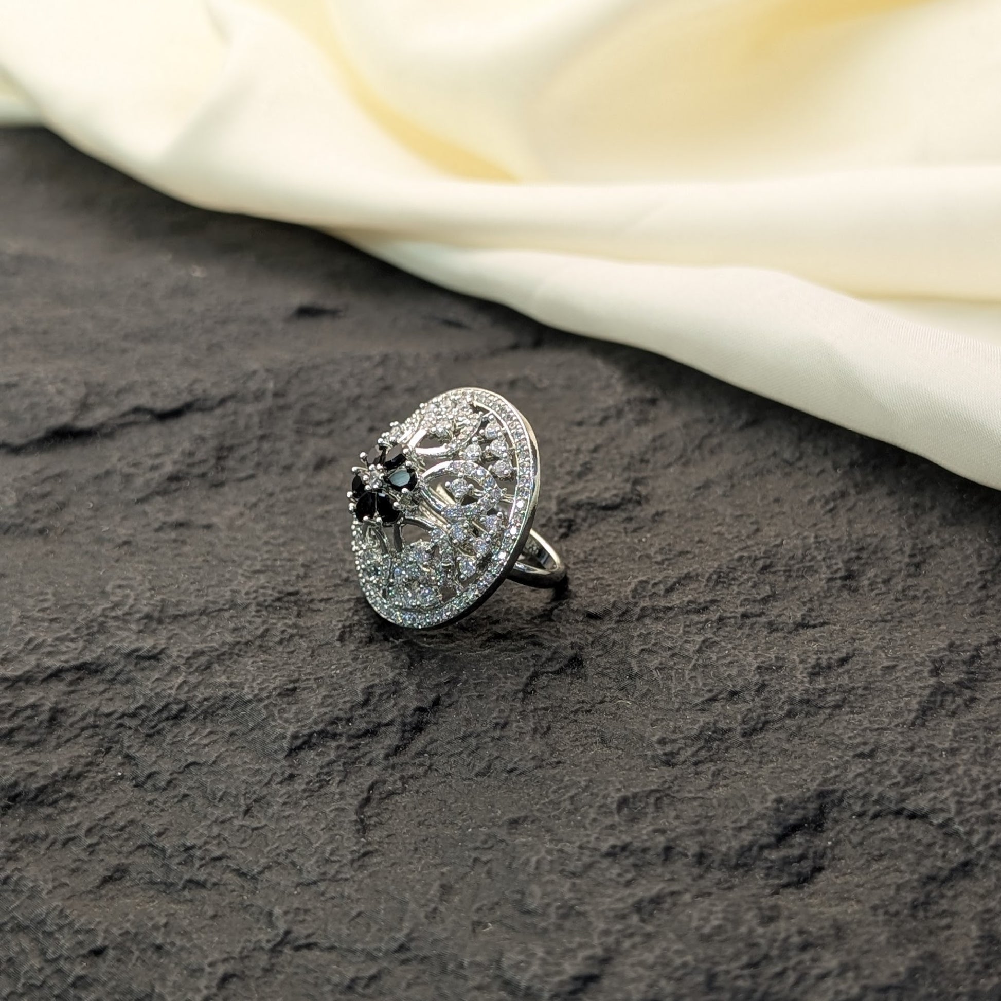 Frost Lily Zircon Ring