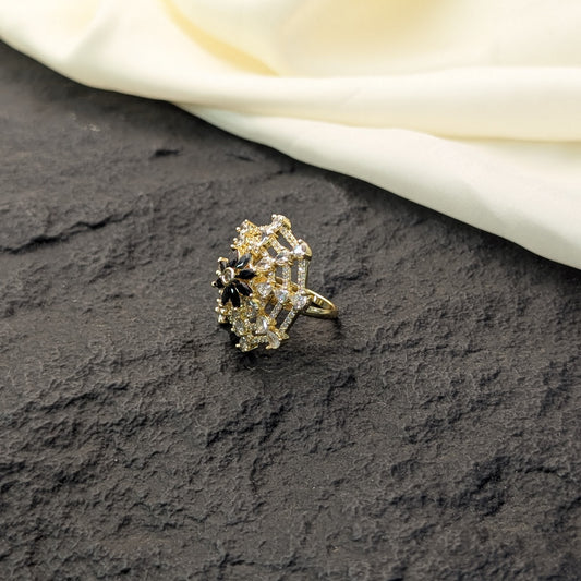 Rose Aurora Zircon Ring