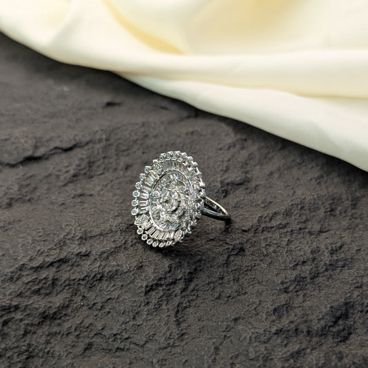 Crimson Crown Zircon Ring