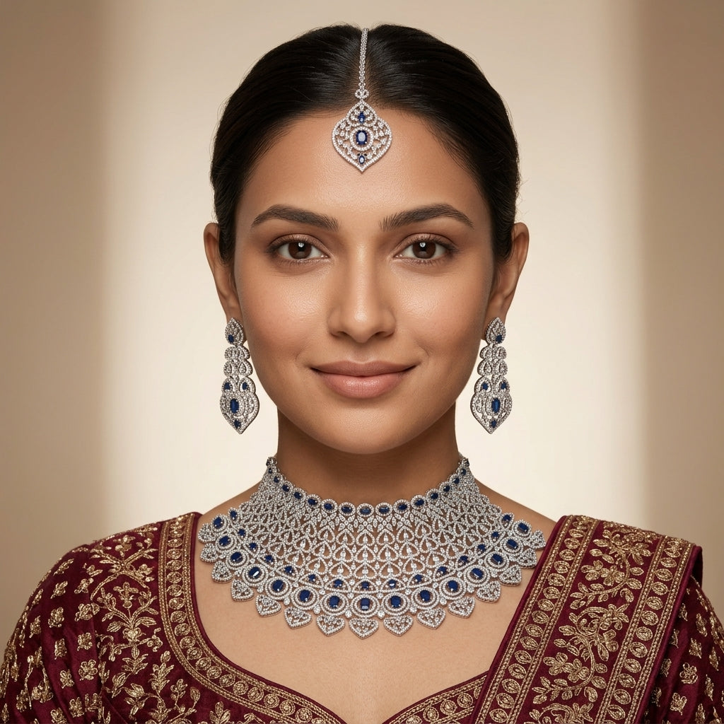 Aristocrat Bridal Zircon Necklace Set