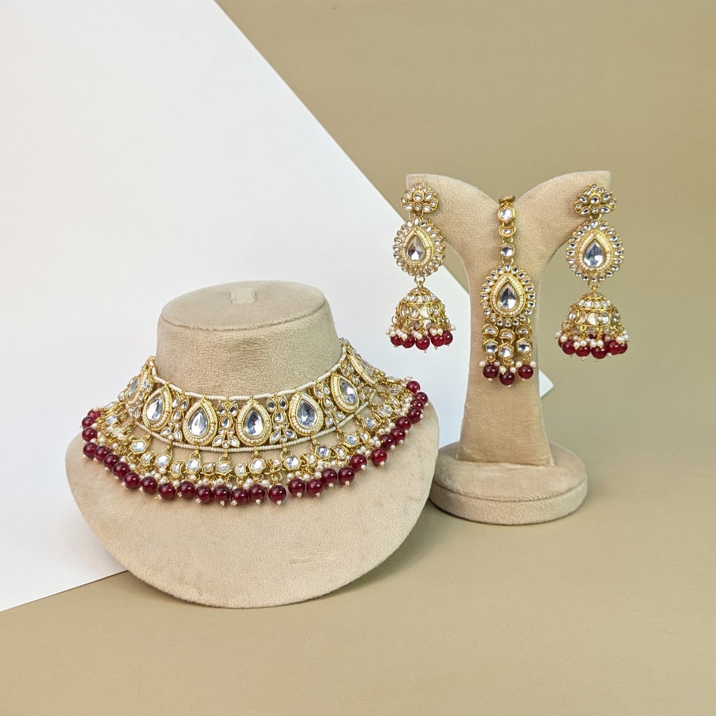 Floral Kundan Necklace Set