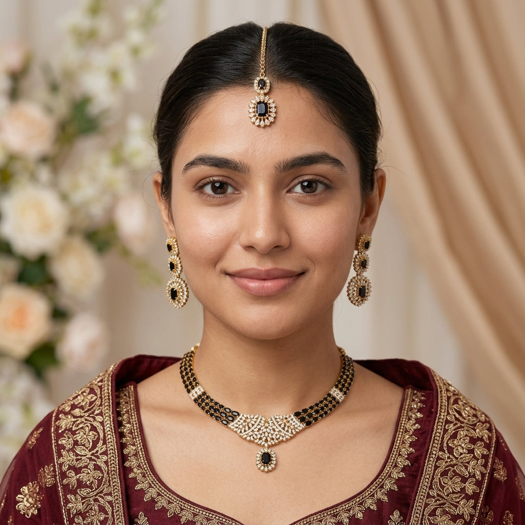 Marguerite Zircon Necklace Set