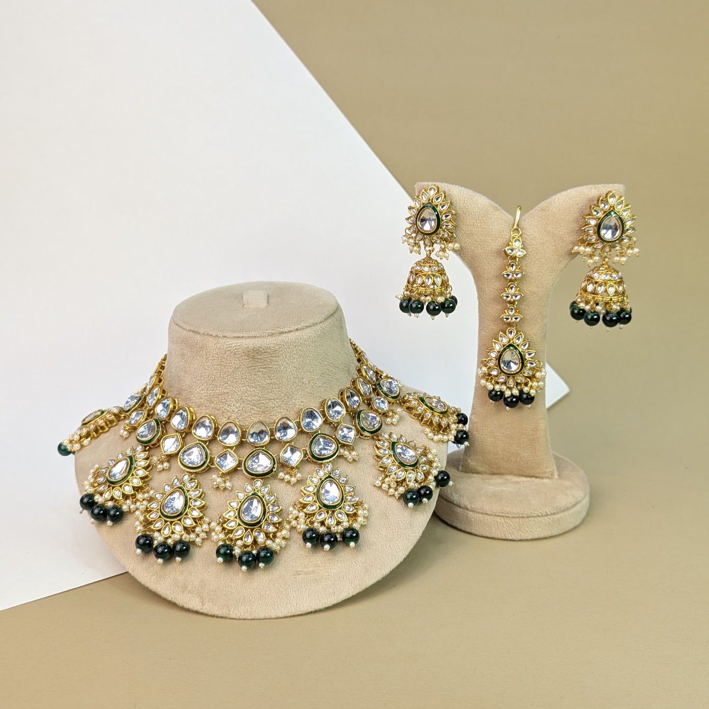 Rajwadi Kundan Necklace Set