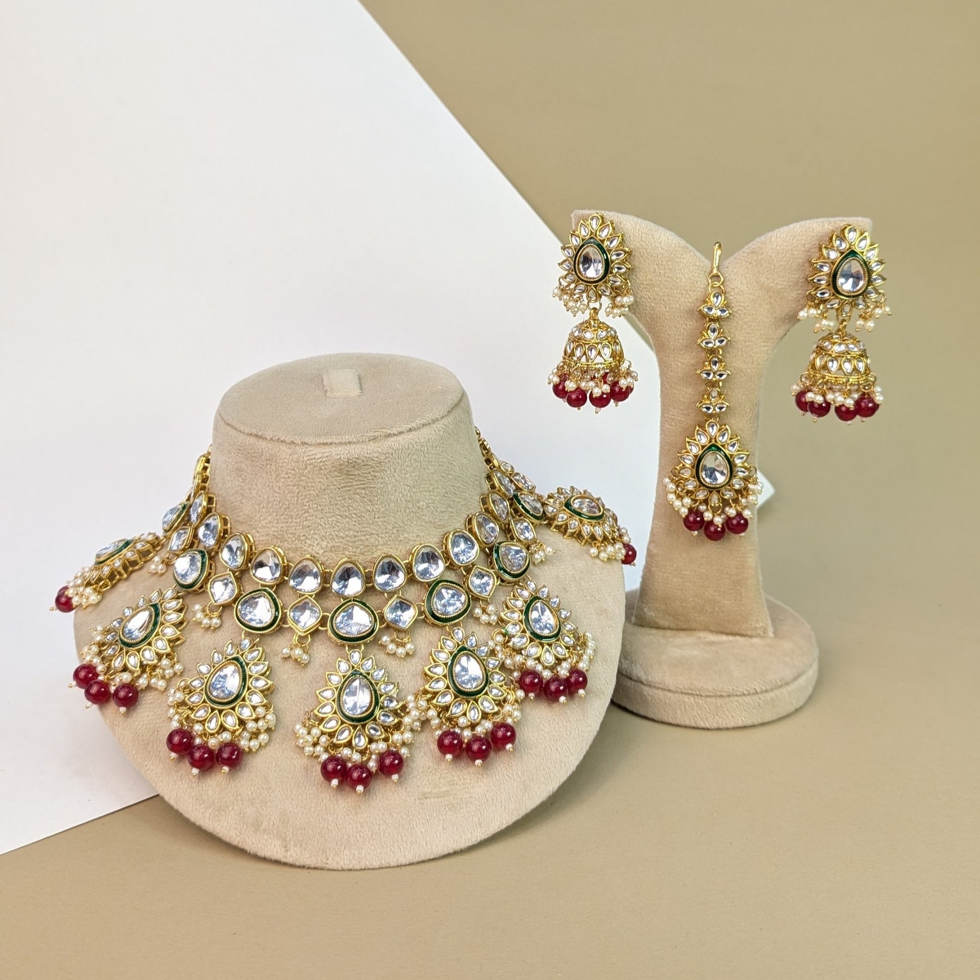 Rajwadi Kundan Necklace Set