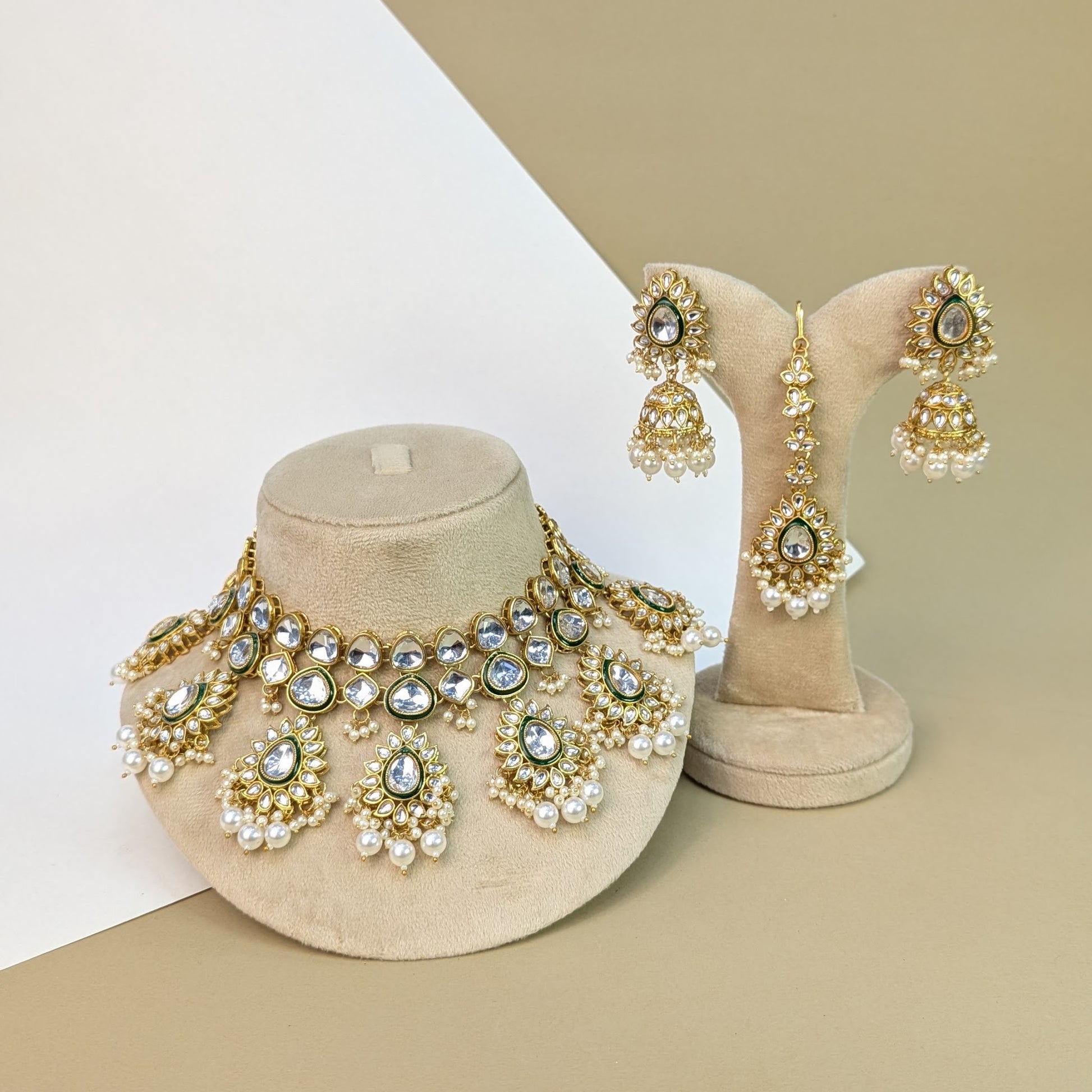Rajwadi Kundan Necklace Set