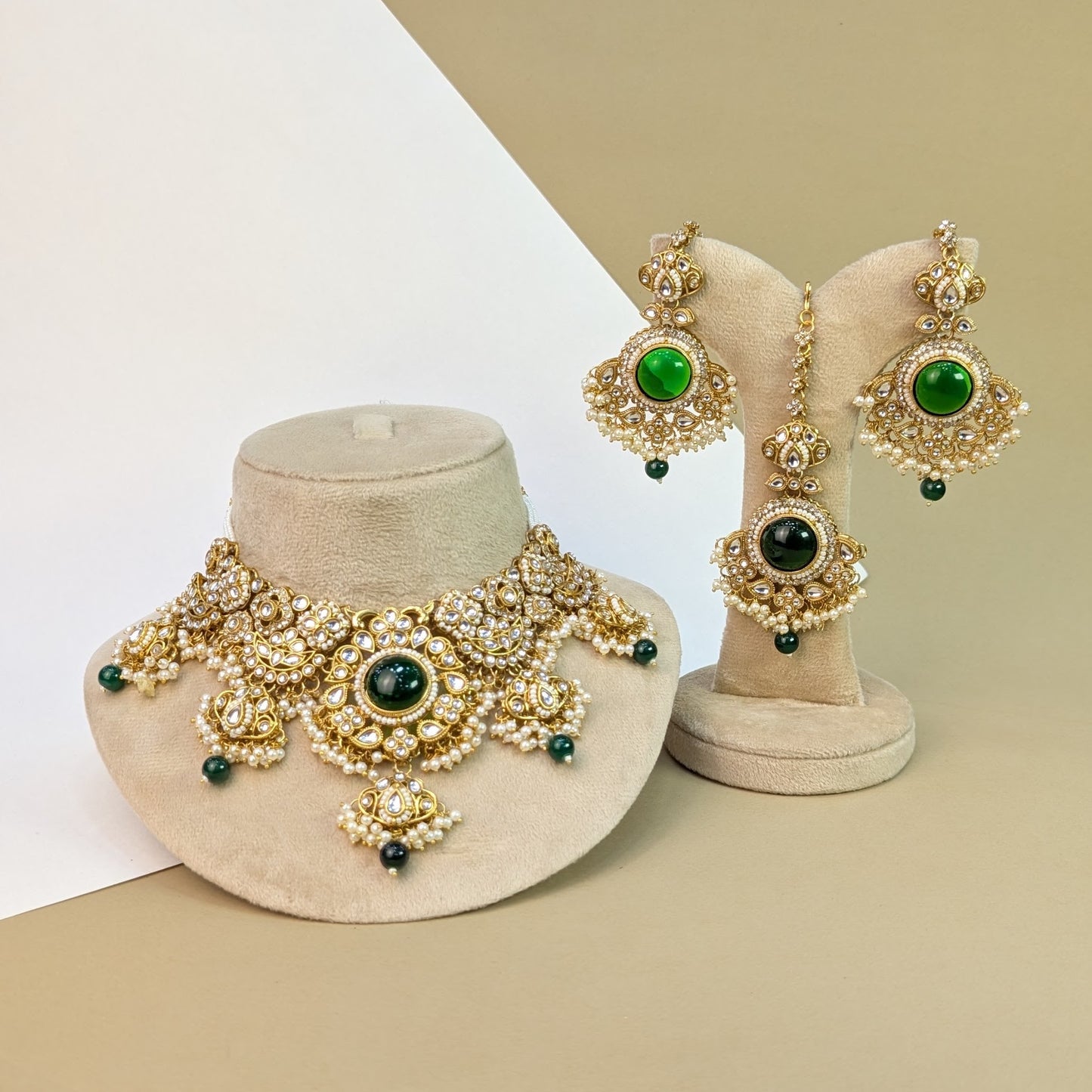 Pearl Drop Kundan Necklace Set