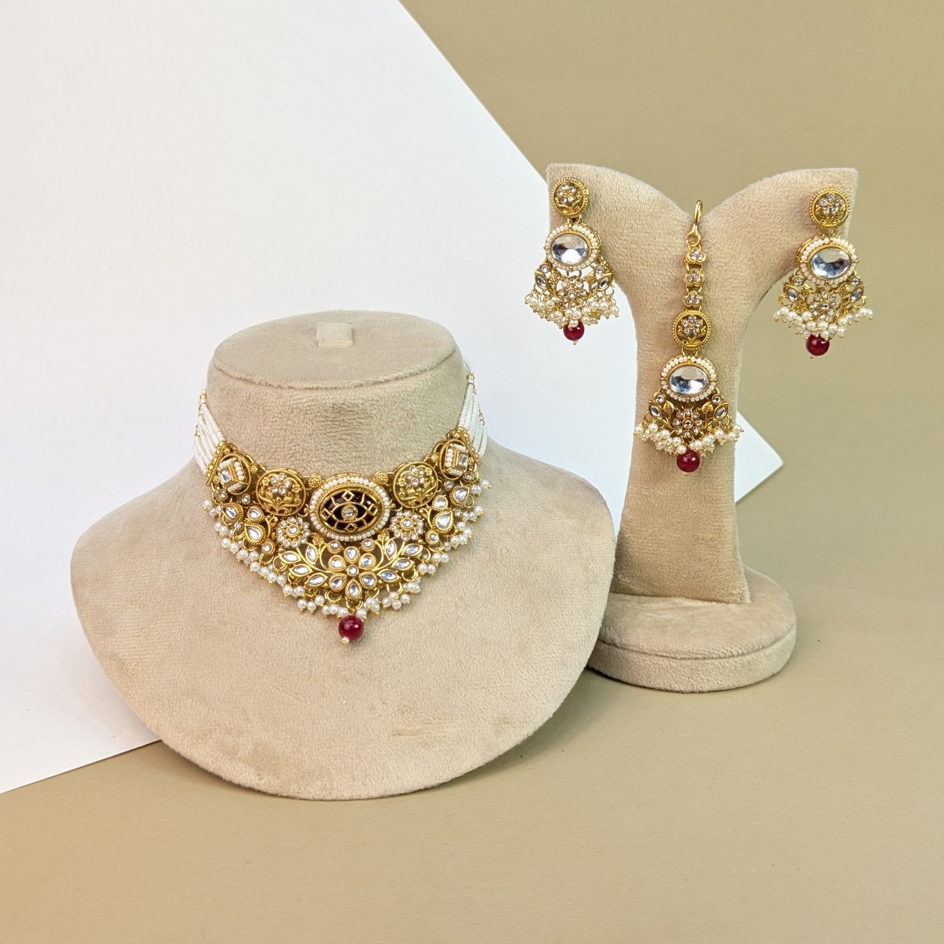 Peacock Kundan Necklace Set