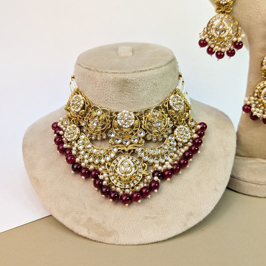 Meenakari Kundan Necklace Set